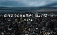 向日葵视频到底图啥？网友炸锅 · 热点1730