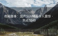 奇闻趣事：国产SUV精品令人震惊 · 热点5549